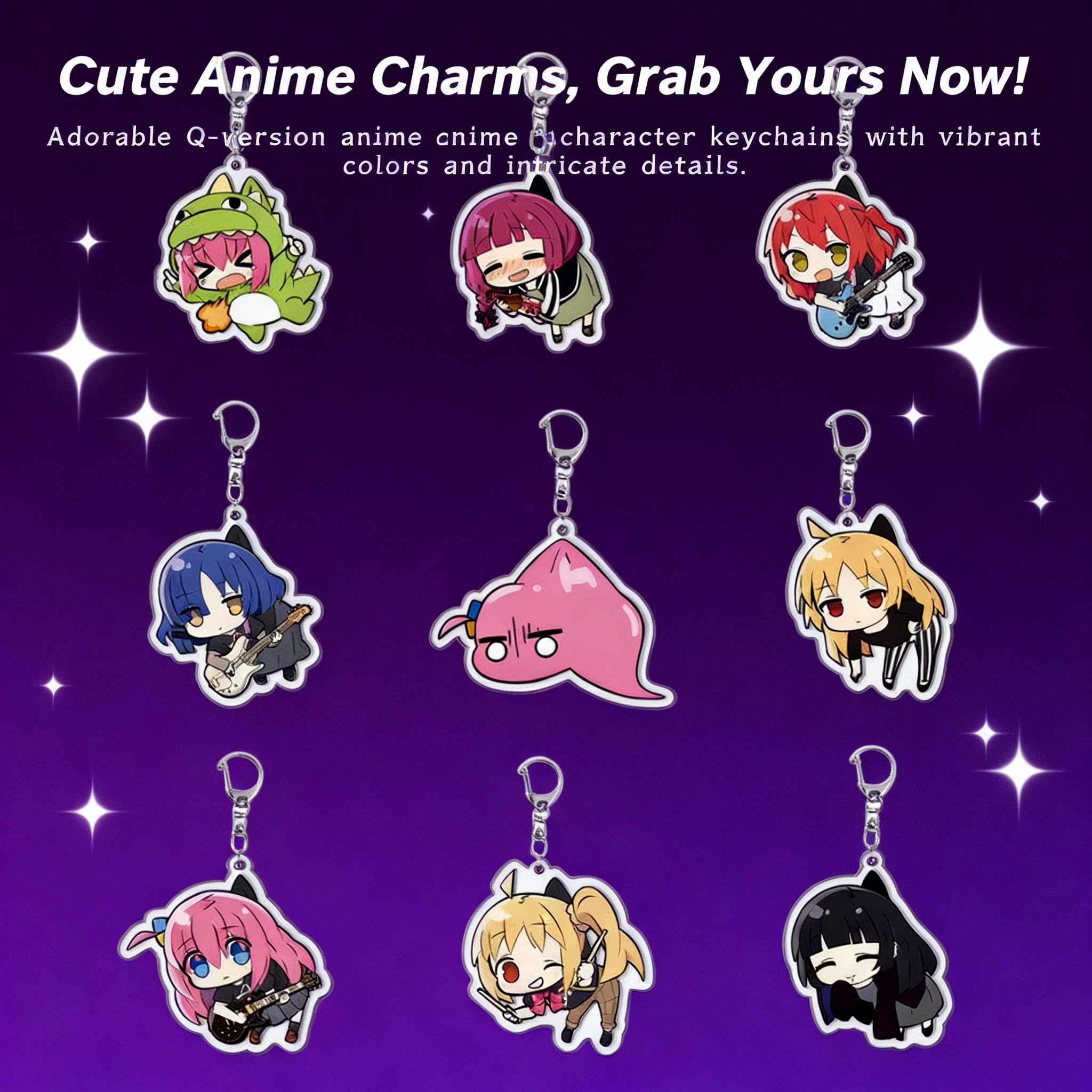 Popular Anime Merchandise - พวงกุญแจอะคริลิกอนิเมะ Lonely Rock Goto Hitori Ijichi