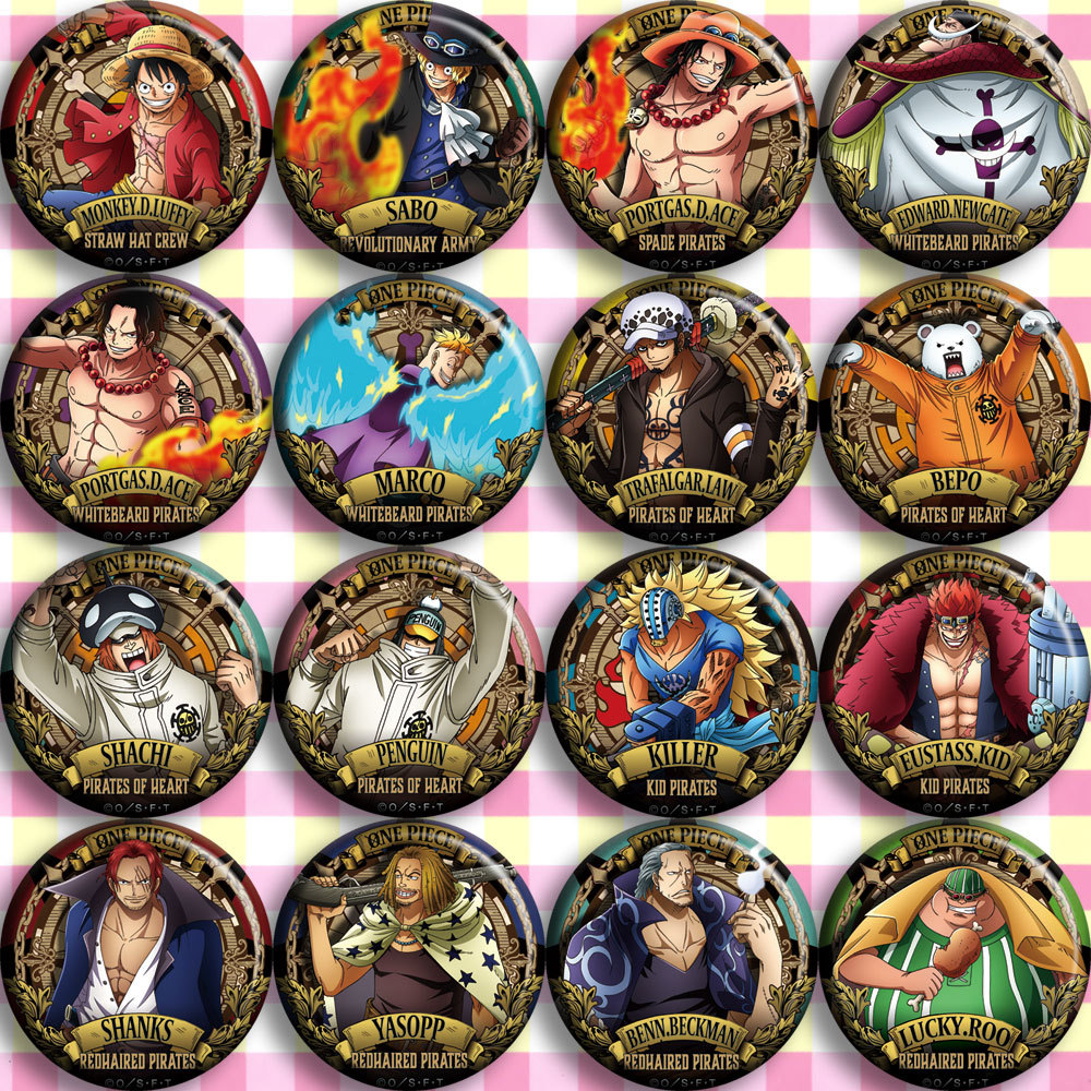 Anime Merchandise In Japanese - เข็มกลัดอนิเมะวันพีซ สไตล์ C ลายลูฟี่ สินค้าวันพีซ เครื่องประดับคอสเพลย์