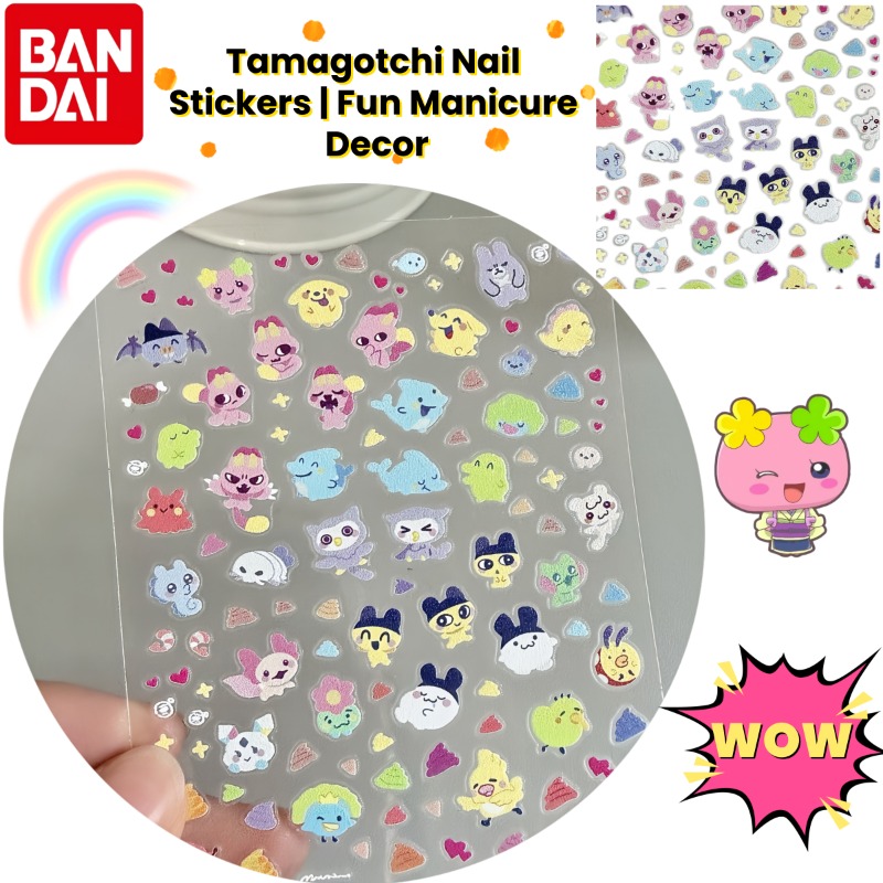 Anime Merchandise Nepal - สติ๊กเกอร์ตกแต่งเล็บลายการ์ตูนทามาก็อตจิ น่ารัก สร้างสรรค์ สำหรับเคสมือถือและเดสก์ท็อป บางและยืดหยุ่น ตกแต่งอย่างมีสไตล์