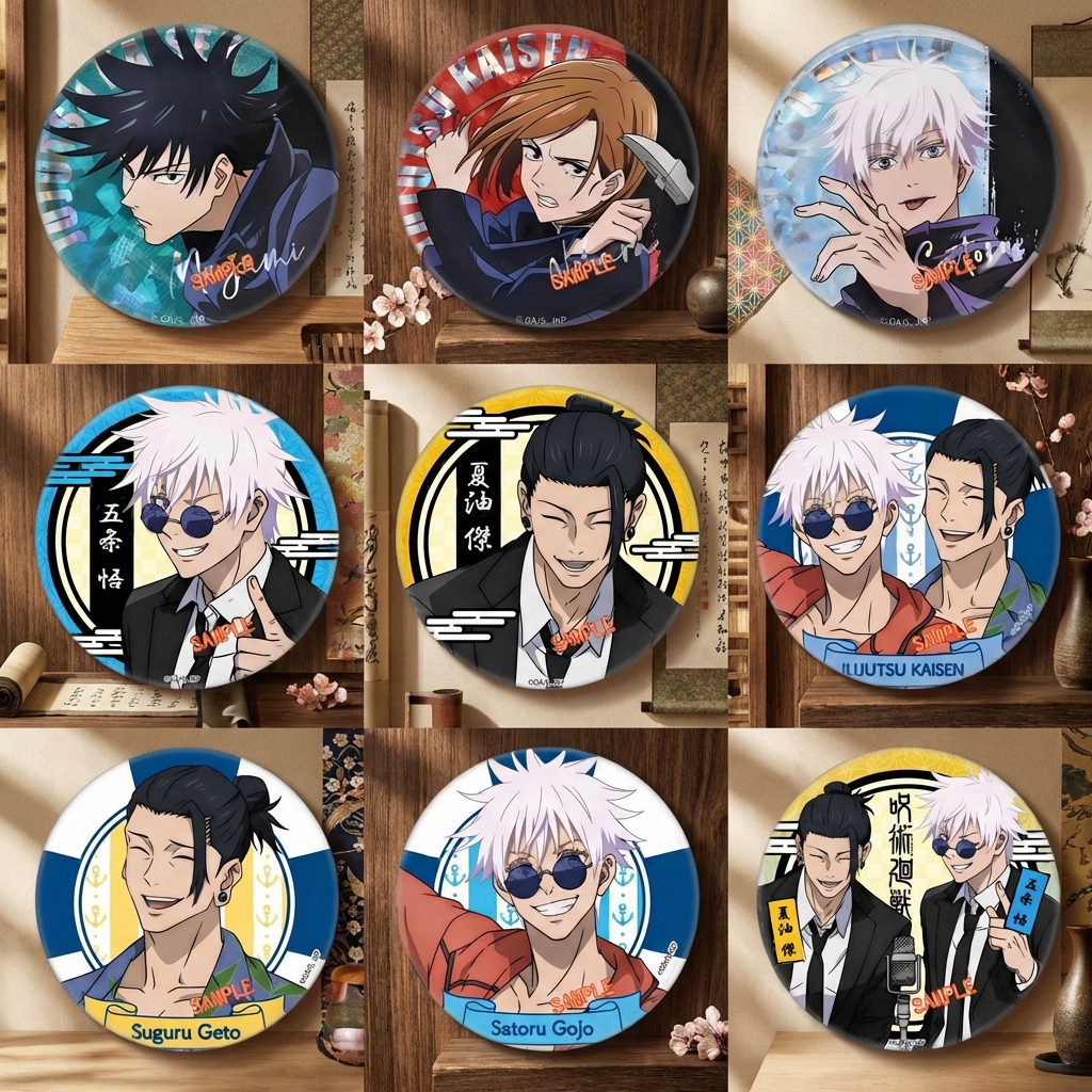 Premium Anime Merchandise - เข็มกลัดจูจุตสึไคเซ็น รุ่นที่สาม ซาโตรุ โกโจ สินค้าอนิเมะ คอลเลคชั่น