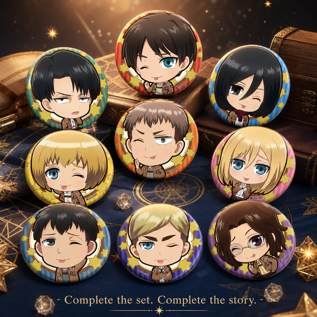 Anime Merchandise In Japanese - เข็มกลัดอนิเมะ Attack On Titan ของแท้จากญี่ปุ่น ขนาด