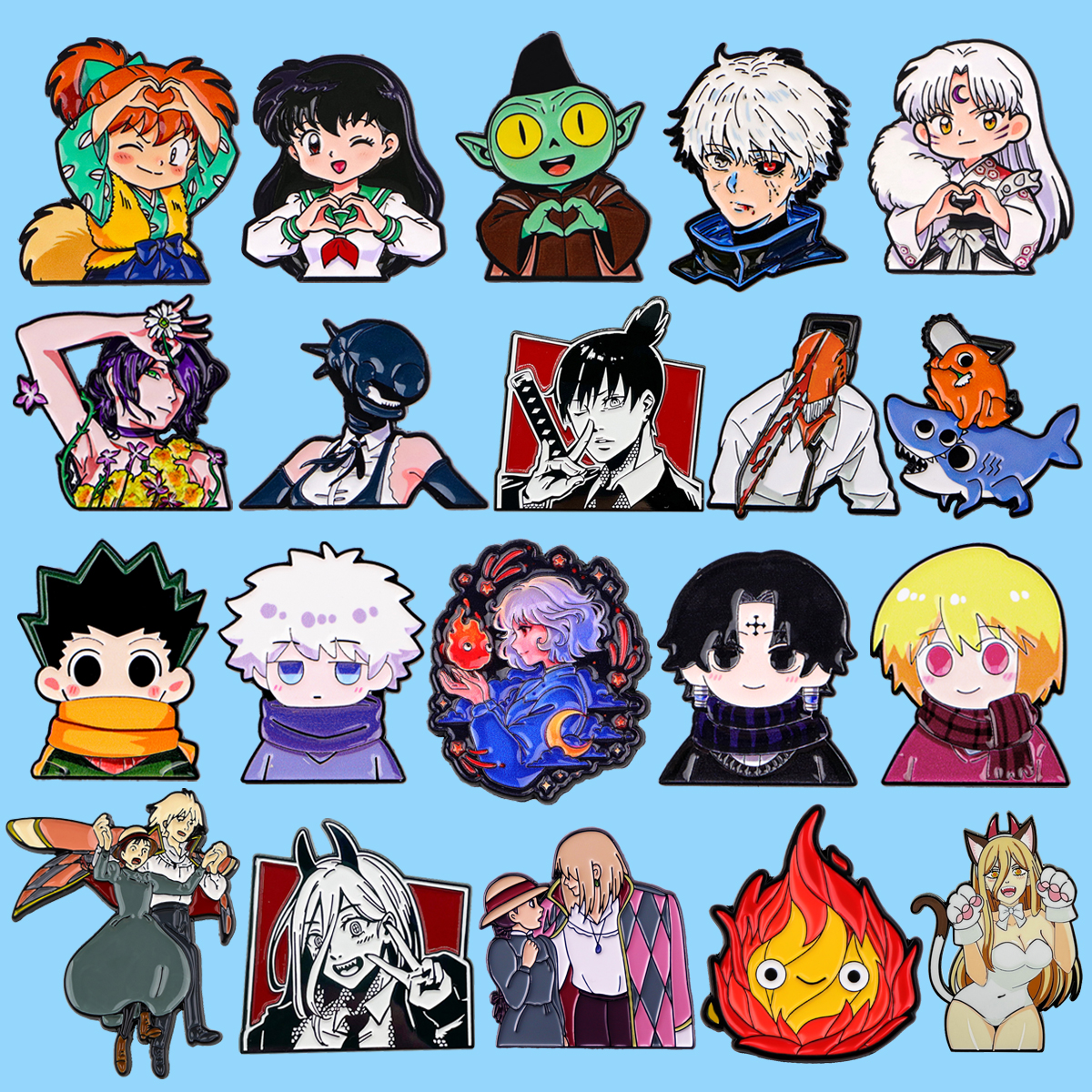 Popular Anime Merchandise - เข็มกลัดเคลือบลายตัวละครอนิเมะสุดเท่ รูปหัวใจน่ารัก ลายการ์ตูนมังงะ ของสะสมยอดนิยม ของขวัญสำหรับแฟนๆ