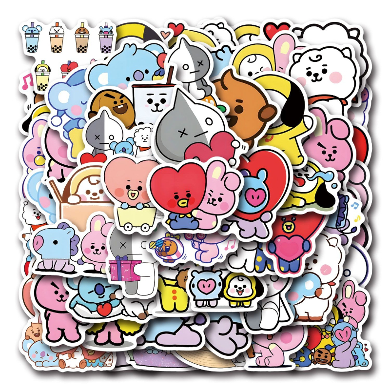 Anime Merchandise Mugs - สินค้าอนิเมะ BT21 สติกเกอร์การ์ตูนน่ารัก สมุดโน้ตนักเรียน สมุดโทรศัพท์ แก้วน้ำ