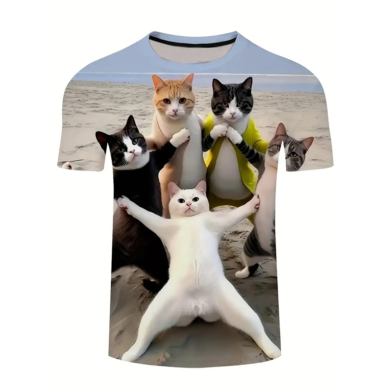 Popular Anime Merchandise - เสื้อยืดลายแมวตลกๆเสื้อผ้าผู้ชายเสื้ออนิเมะคอสเพลย์แบบญี่ปุ่นเสื้อยืดแนวสตรีทสำหรับเด็กแนวสตรีทยอดนิยม