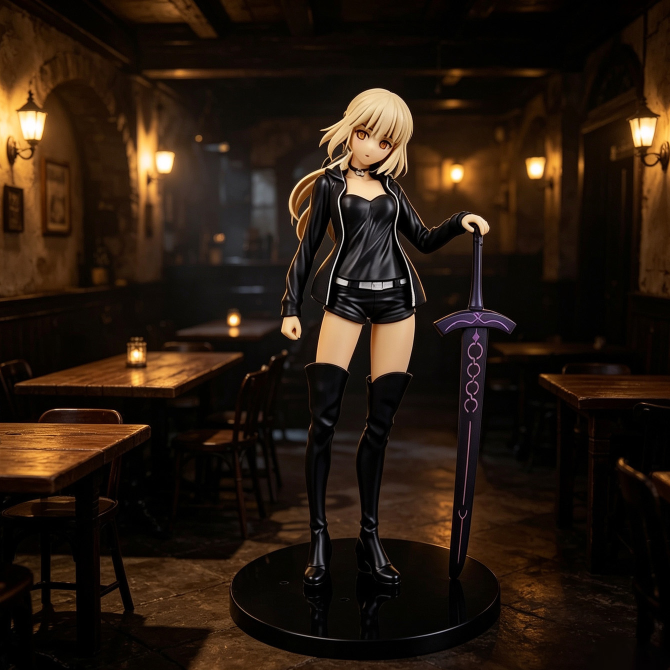 Premium Anime Merchandise - ฟิกเกอร์อนิเมะ ดีไซน์ดาร์คไนท์ วัสดุ PVC พรีเมียม โมเดลท่าทางสง่างาม