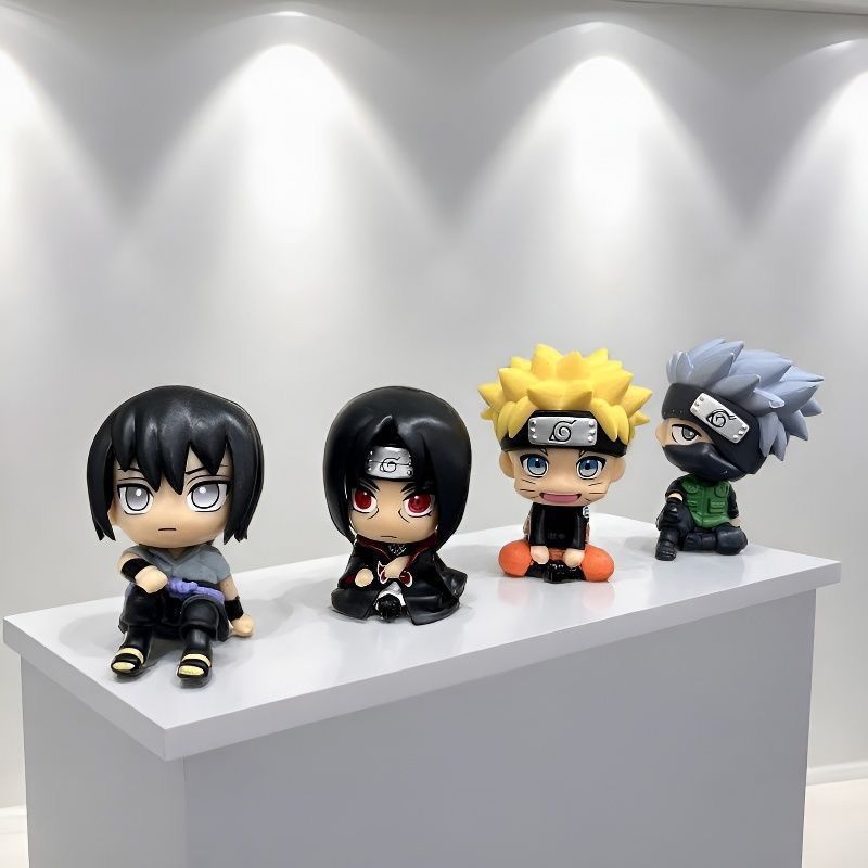 Anime Merchandise Usa - โมเดลฟิกเกอร์การ์ตูนนารูโตะน่ารักแบบคาวาอี้ 2 มิติ ตุ๊กตาจิ๋ว ตกแต่งรถยนต์ ของตกแต่งโต๊ะทำงาน