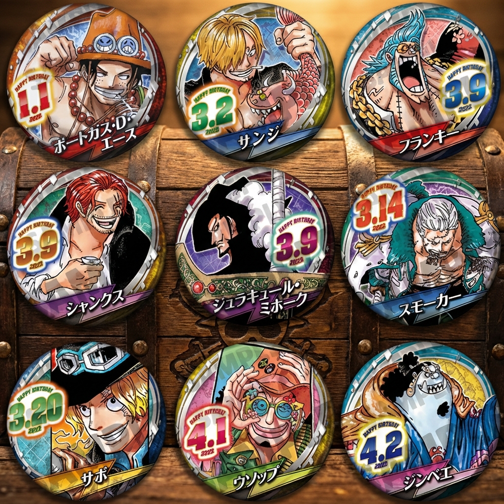 Anime Merchandise In Chinese - เข็มกลัดอนิเมะวันพีซ ของที่ระลึกวันเกิดปี 2022 เอส ผมแดง ฮอว์คอาย