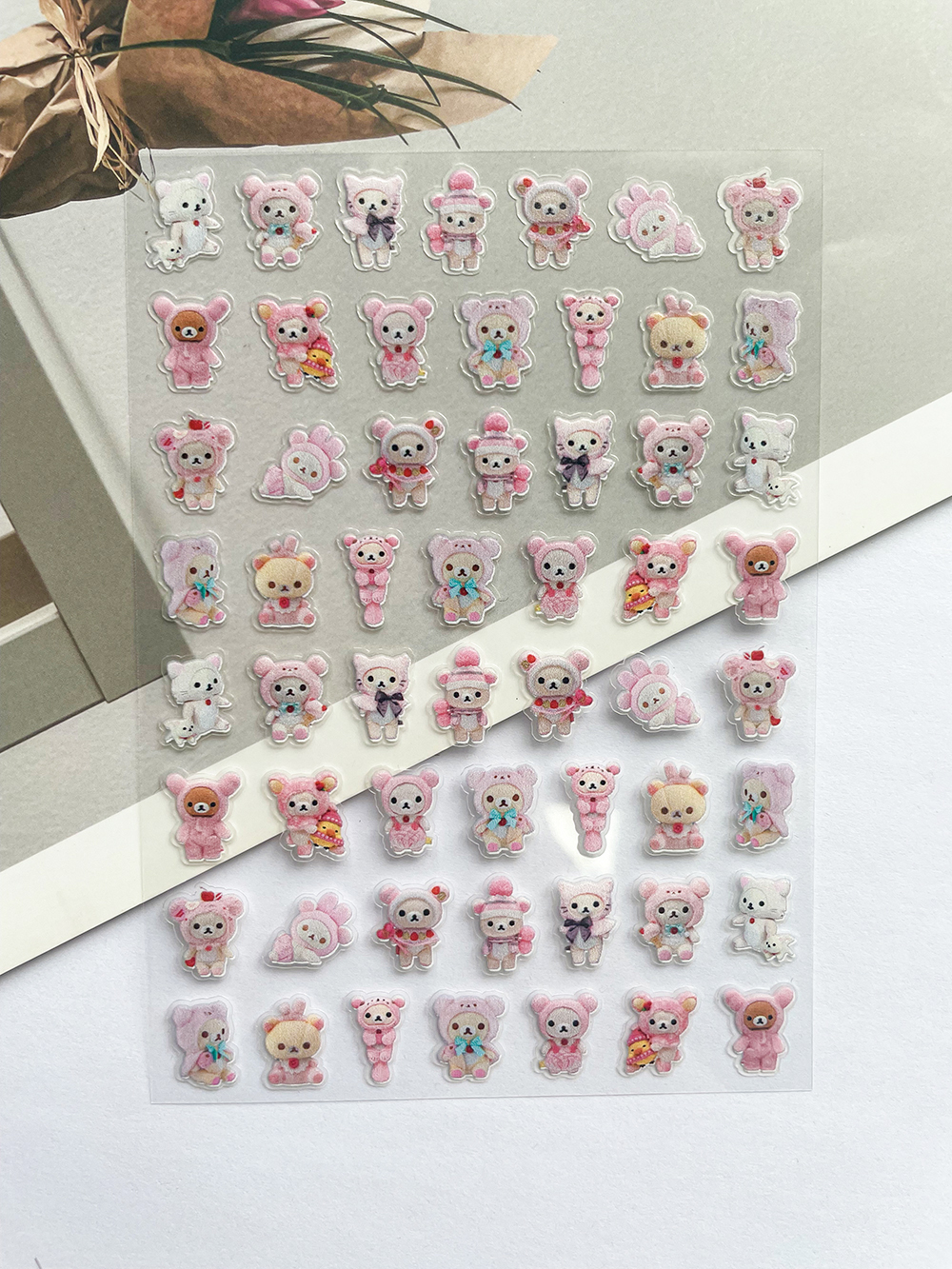 Anime Merchandise Nepal - สติกเกอร์ลายริลัคคุมะน่ารักๆ แบบมินิ สำหรับตกแต่งโปสเตอร์ พีวีซี ของที่ระลึก ทำเล็บ