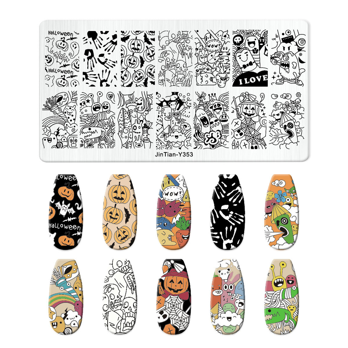 การ์ตูนฮาโลวีนแผ่นปั๊มเล็บอะนิ - Anime Merchandise Nepal บทวิจารณ์และราคา